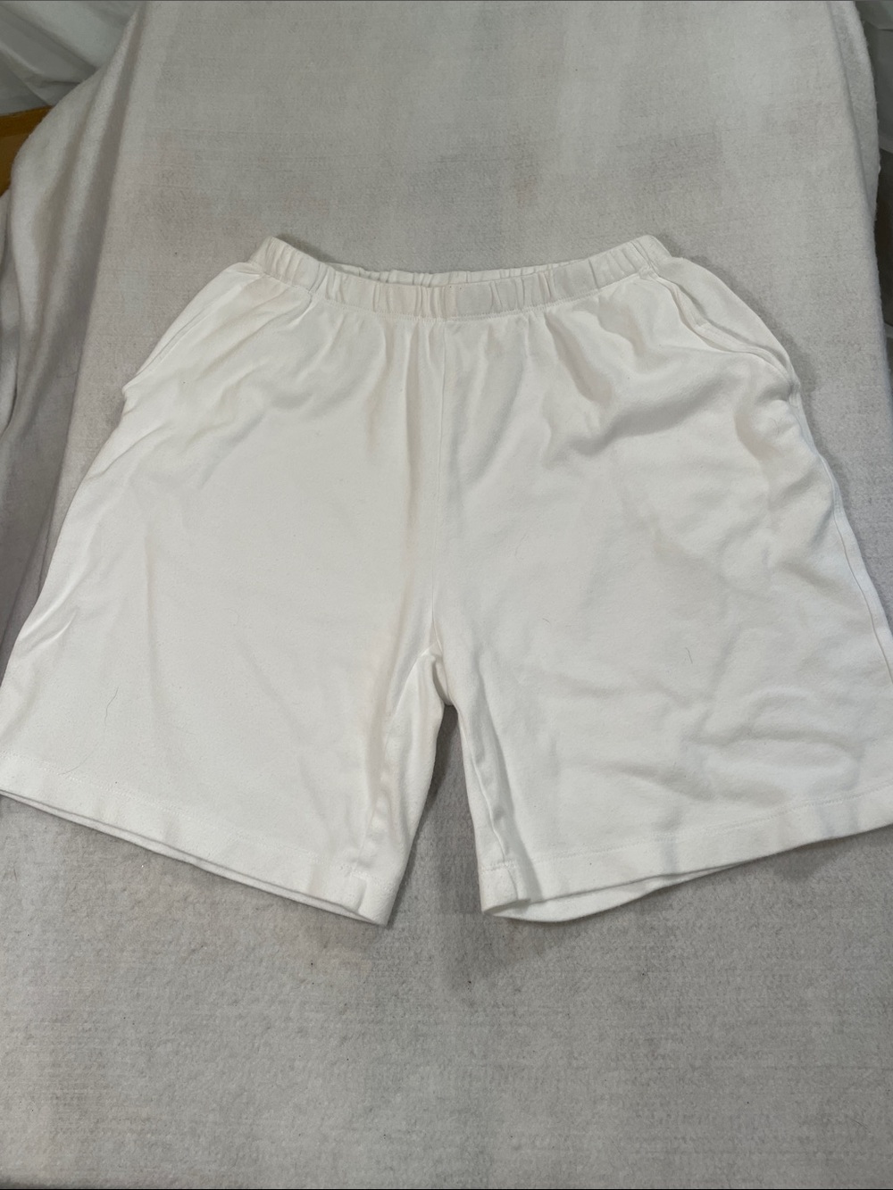 Lands' End White Athletic Shorts